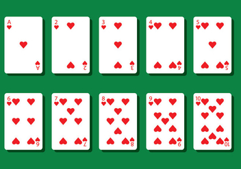 Heart Poker Card Vectors - Kostenloses vector #404809