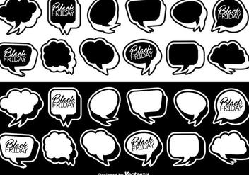 Vector Flat Stickers Of Speech Bubbles - Free vector #404929