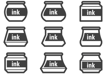 Free Ink Pot Vectors - vector #405469 gratis