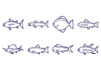 Free Fish Icon Vector - Kostenloses vector #405799