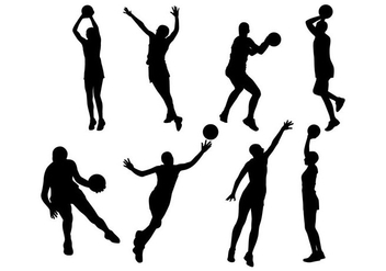 Free Netball Player Silhouettes Vector - Kostenloses vector #405819