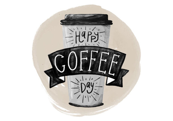 Free National Coffee Day Watercolor Vector - Free vector #405889