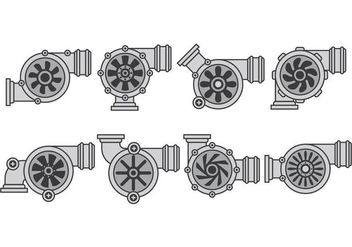 Turbo Charger Icons - Free vector #406299