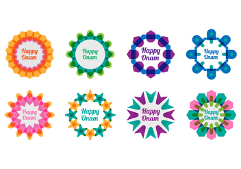 Free Onam Decorated Greeting Vector - Kostenloses vector #407539