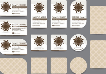 Brown Name Card Templates - Free vector #407609