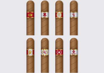 Cigar Label Vectors - бесплатный vector #407839