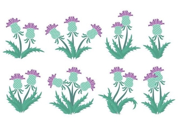 Thistle Icons - vector #407929 gratis