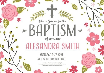 Free Invitation Baptism Template Vector - vector #408739 gratis