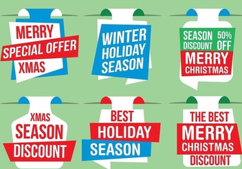 Free Vector Christmas Labels - Free vector #409109