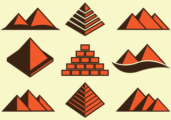 Piramide Icons - бесплатный vector #409619
