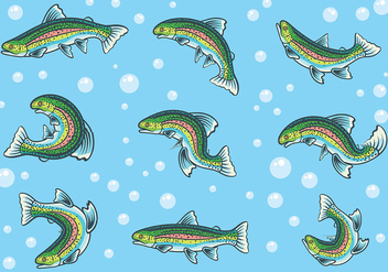 Free Rainbow Trout Icons Vector - Free vector #409879