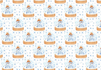 Pattern With Cute Polar Bear Free Vector - Kostenloses vector #409999