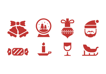 Christmas and winter icons - Free vector #410429