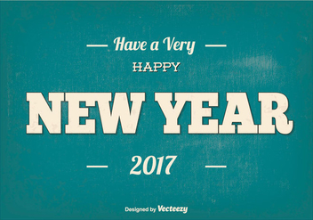 Typographic Happy New Year Illustration - бесплатный vector #410899