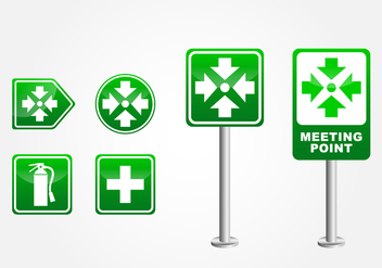 Meeting Point Sign - Free vector #410919