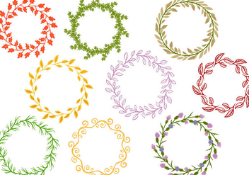 Free Floral Wreaths Vectors - vector gratuit #411019 