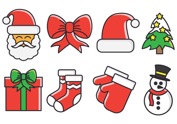 Christmas Vector Icons - vector gratuit #411099 