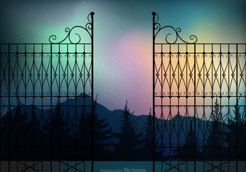 Free Northern Night Vector Background - Free vector #411499