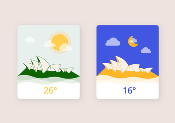 Day & Night Weather Illustration - Free vector #411649