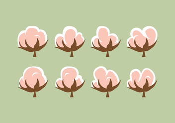 Free Cotton Flower Vector Pack - Kostenloses vector #411969