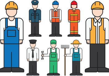 Male Professions Icons - vector #412199 gratis