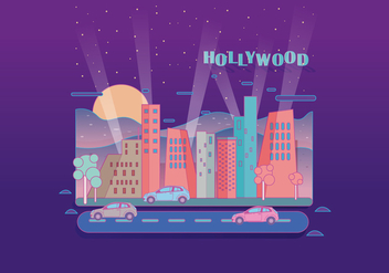 Hollywood Light Landscape Vector - Free vector #412849