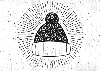 Free Hand Drawn Winter Hat Vector Background - Free vector #413199