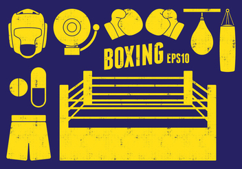 Boxing Icons - Free vector #413419