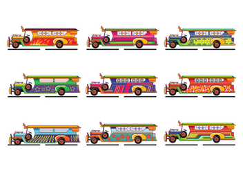 Philippine Jeep Icon or Jeepney - Free vector #413459