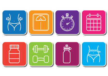 Slimming Icons - Free vector #414049