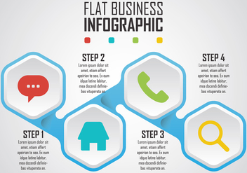 Flat Business Infographic - vector gratuit #414319 