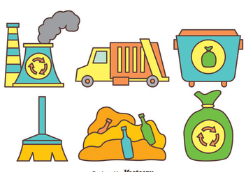 Hand Drawn Garbage Element Vector - Free vector #414369
