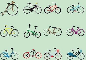 Set Of Various Kinds Of Bicycle - vector gratuit #414539 