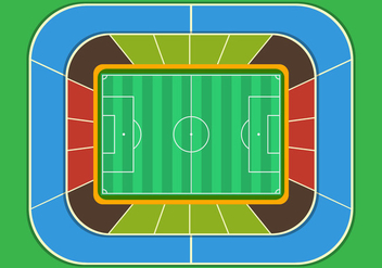 Football Ground Stadium Top View - Free vector #414899