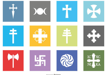 Religion Symbol Icon Collection - vector #415139 gratis