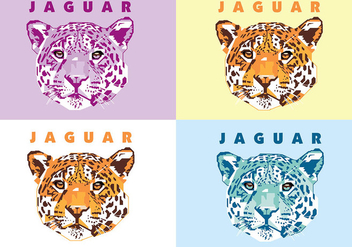 Jaguar - Animal Life - Popart Portrait - бесплатный vector #415409