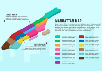 Free Manhattan Map Infographic - vector #415849 gratis