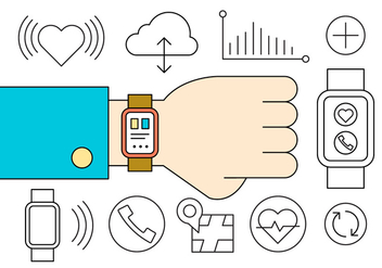 Smart Watch Icons - Free vector #417069