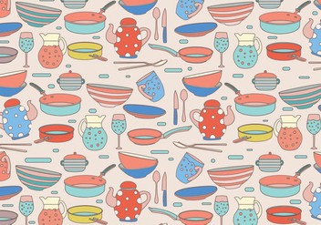 Cocina Pattern Colorful Vector - Free vector #417479