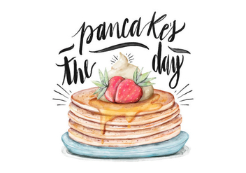 Pancake’s Day Illustration - бесплатный vector #418209