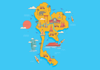Bangkok Map Vector - vector #418599 gratis