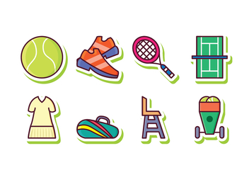 Free Tennis Icon Set - Free vector #418809