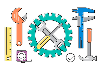 Free Collection With Tools - Free vector #419149