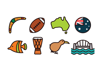 Australia Icon Set - vector gratuit #419219 