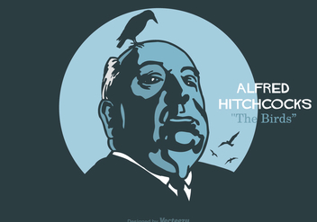 Free Alfred Hitchcock Vector Illustration - vector gratuit #419269 