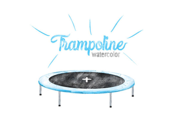 Free Trampoline Watercolor Vector - бесплатный vector #419469