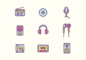 Free Music Icons - бесплатный vector #419789