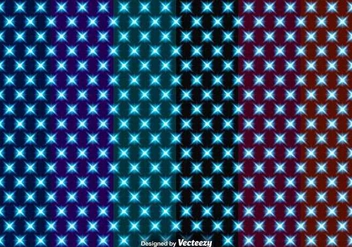 Set Of Vector Seamless Patterns With Glowing Stars - Free vector #419909