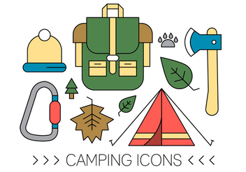 Free Camping Icons - vector #420319 gratis