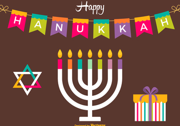 Free Happy Hanukkah Vector Card - Kostenloses vector #420419